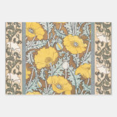 Mohndarstellung, gelbe Blume Geschenkpapier Set (Vorderseite)