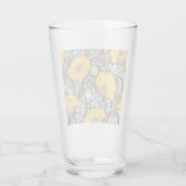 Mohndarstellung, gelbe Blume Glas (Rückseite)