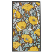 Mohndarstellung, gelbe Blume Kleine Geschenktüte (Rückseite)