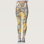 Mohndarstellung, gelbe Blume Leggings (Vorderseite)