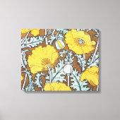 Mohndarstellung, gelbe Blume Leinwanddruck (Vorderseite)