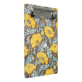 Mohndarstellung, gelbe Blume Mini Klemmbrett (Schrägansicht)