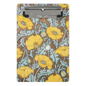Mohndarstellung, gelbe Blume Mini Klemmbrett (Vorderseite)