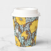 Mohndarstellung, gelbe Blume Pappbecher (Rechts)