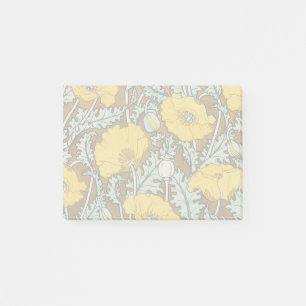 Mohndarstellung, gelbe Blume Post-it Klebezettel