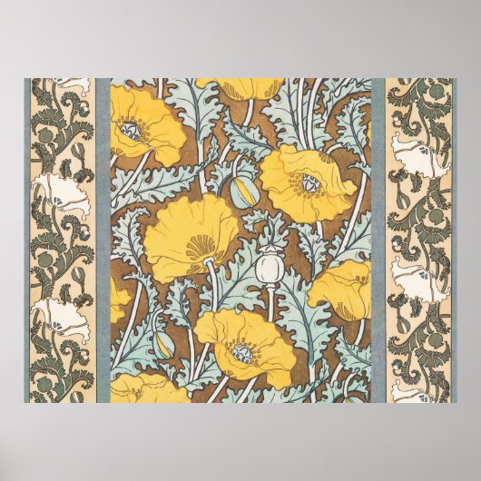 Mohndarstellung, gelbe Blume Poster (Vorne)