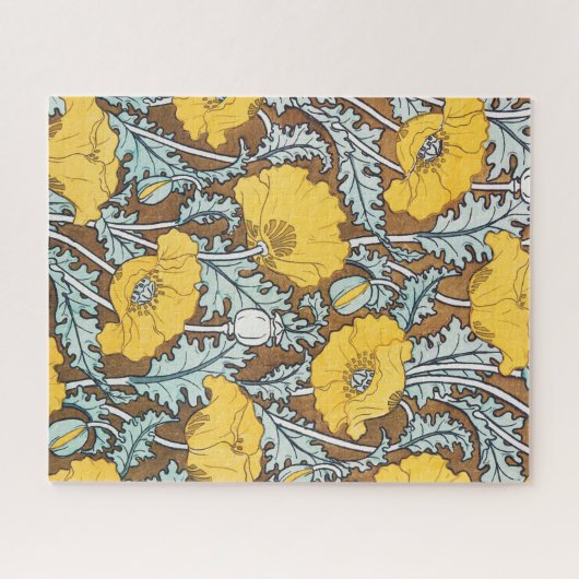 Mohndarstellung, gelbe Blume Puzzle (Horizontal)