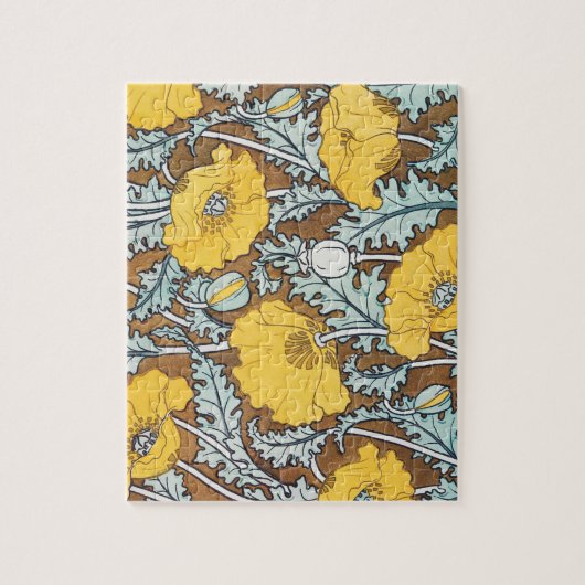 Mohndarstellung, gelbe Blume Puzzle (Vertikal)