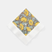 Mohndarstellung, gelbe Blume Serviette (Ecke)