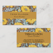 Mohndarstellung, gelbe Blume Visitenkarte (Vorne/Hinten)