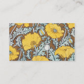Mohndarstellung, gelbe Blume Visitenkarte (Rückseite)