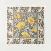 Mohndarstellung, gelbe Blume Wandteppich (Vorderseite)