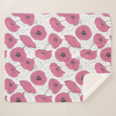 Mohndecke Blume Mustertücher Sherpadecke (Vorderseite (Horizontal))