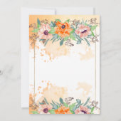 Mohndusche Blume Brautdusche Einladung (Rückseite)