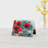 Mohnerinnerung - für immer dankbar karte (Gelbe Blume)