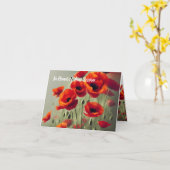 Mohnerinnerung - zu Ehren Ihres Dienstes Karte (Gelbe Blume)