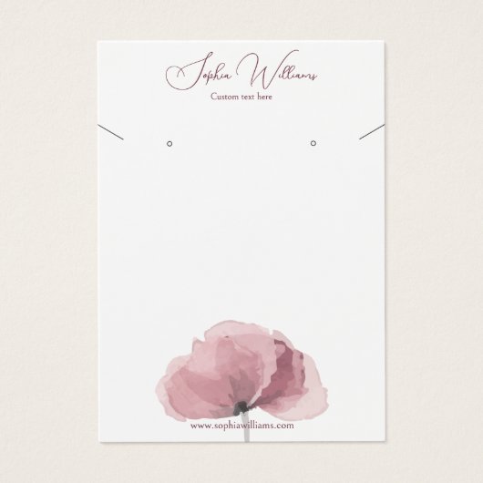 Mohnerring & Necklace Set Schmuckkarte (Vorderseite)