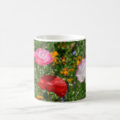 Mohnfarben-Blume Kaffeetasse (Mittel)