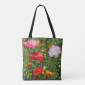 Mohnfarben-Blume Tasche (Rückseite)