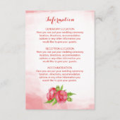 Mohnfarben-Hochzeitskarten Begleitkarte (Vorderseite)