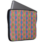 Mohnfarben Imitate-Flickwerk Laptop-Sieb Laptopschutzhülle (Vorne Rechts)