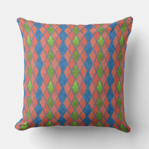 Mohnfarben Imitate-Patchwork Kissen oder Kissen