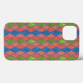 Mohnfarbene Faux-Patchwork-iPad-Hülle Case-Mate Hü iPhone Hülle (Rückseite (Horizontal))
