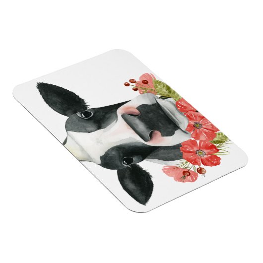 Mohnfarm - Kuh mit Blume Magnet (Rechte Seite)