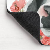 Mohnfarm - Kuh mit Blume Mousepad (Ecke)