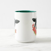 Mohnfarm - Kuh mit Blume Tasse (Zentrum)