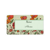 Mohnfeld Adressaufkleber (Vorne)