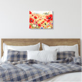 Mohnfeld - Aquarell Mohn Leinwanddruck (Insitu (Schlafzimmer))