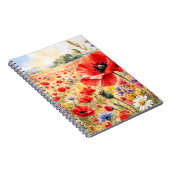 Mohnfeld - Aquarell Mohn Notizblock (Rechte Seite)