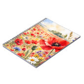 Mohnfeld - Aquarell Mohn Notizblock (Linke Seite)