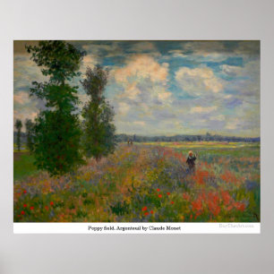 Mohnfeld, Argentinien von Claude Monet Poster