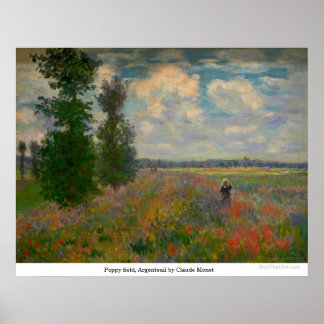 Mohnfeld, Argentinien von Claude Monet Poster