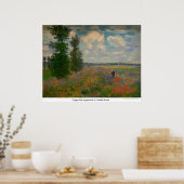 Mohnfeld, Argentinien von Claude Monet Poster (Küche)