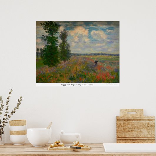 Mohnfeld, Argentinien von Claude Monet Poster (Küche)