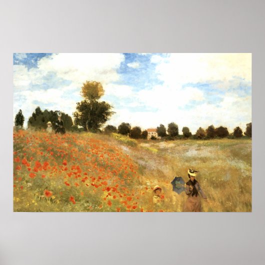 Mohnfeld bei Argenteuil, Monet Poster (Vorne)
