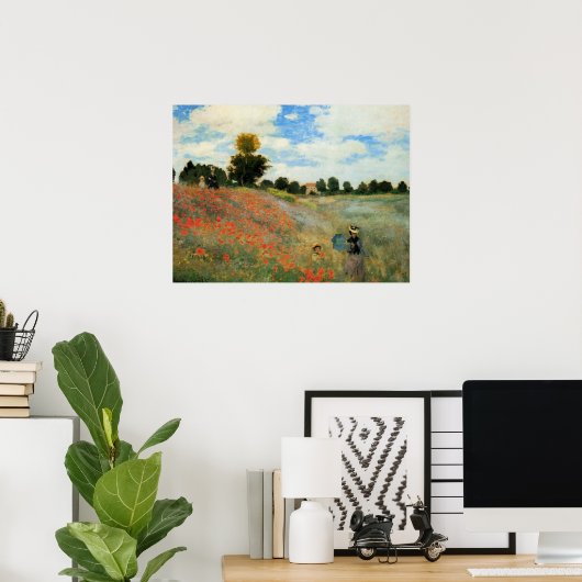 Mohnfeld bei Argentinien, Poster (Heimbüro)