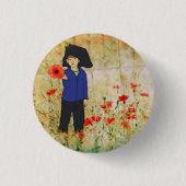 Mohnfeld Button (Vorderseite)