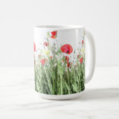 Mohnfeld Die Natur blüht Blume Kaffeetasse (VorderseiteRechts)