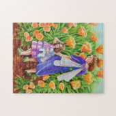 Mohnfeld Einhornspielzeug für Mutter und Kind Puzzle (Horizontal)