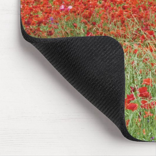 Mohnfeld entlang der Blume Mousepad (Ecke)