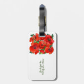 Mohnfeld Gepäckanhänger (Rückseite vertikal)