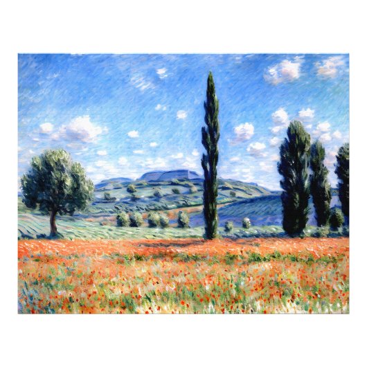 Mohnfeld, Giverny Fotodruck (Vorne)