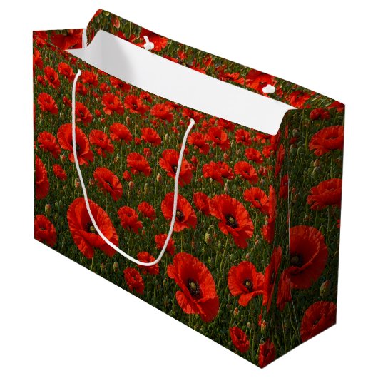 Mohnfeld große geschenktüte (Vorderseite Schrägansicht)