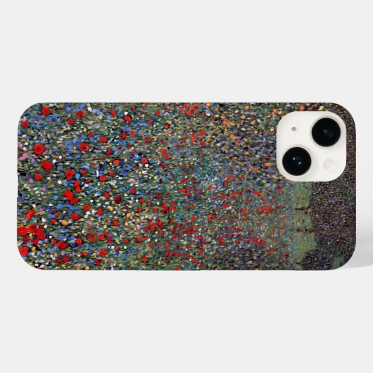 Mohnfeld, Gustav Klimt Case-Mate iPhone Hülle (Rückseite (Horizontal))