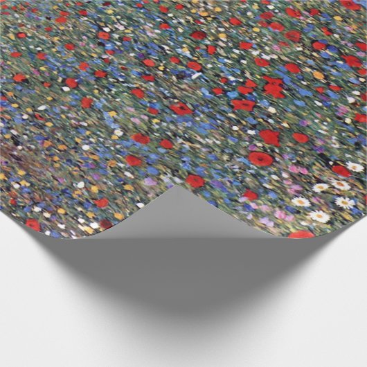 Mohnfeld, Gustav Klimt Geschenkpapier (Ecke)