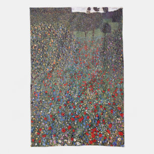 Mohnfeld, Gustav Klimt Geschirrtuch